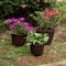 Gardenised Rustic Wooden Whiskey Barrel Planter with Durable Medal Handles and Drainage Hole, PK3 QI003236.3 - alternate 4